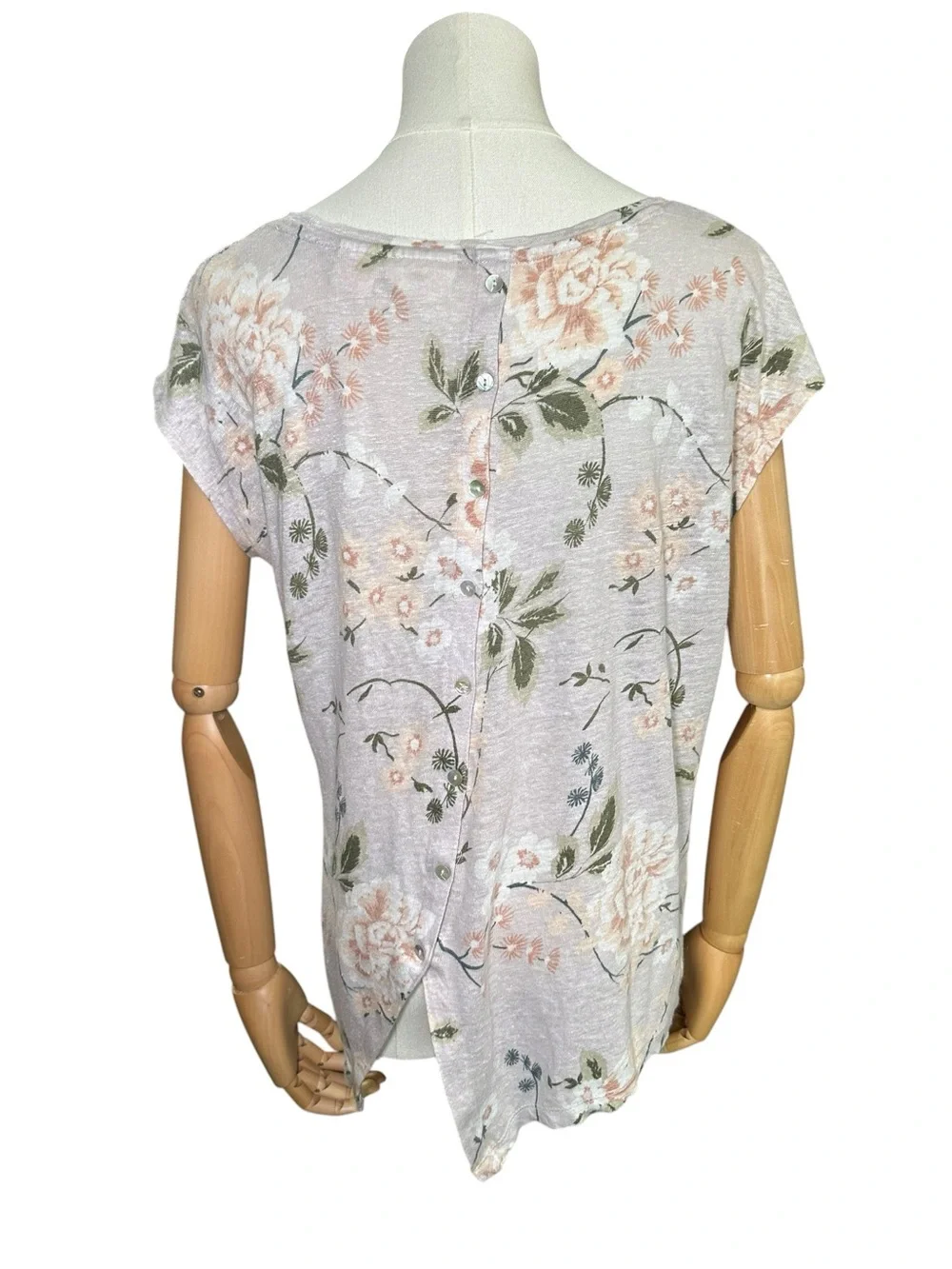 Rachel Ashwell Blush Floral Cap-Sleeve Tee